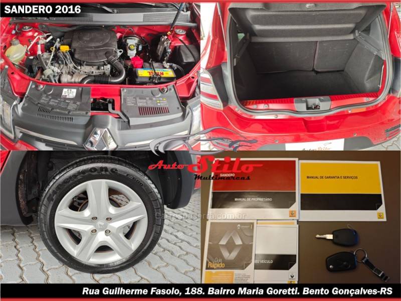 RENAULT - SANDERO - 2015/2016 - Vermelha - R$ 47.795,00